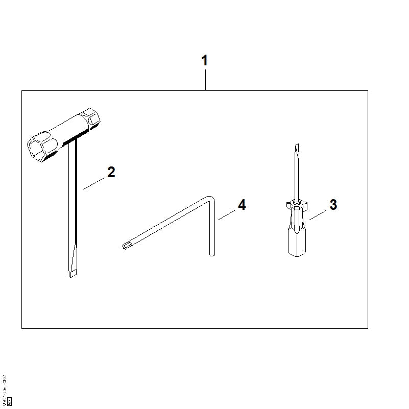 STIHL Combination wrench OEM 11428903401 technical drawing position 2