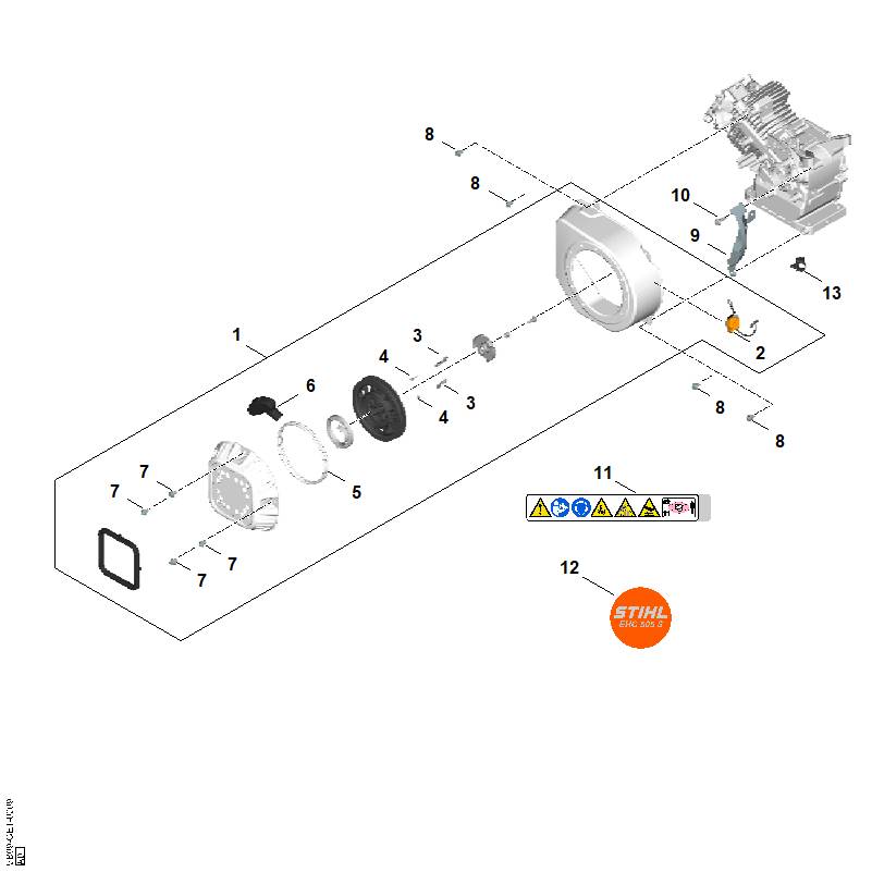 STIHL Knob OEM 00041953401 technical drawing position 6