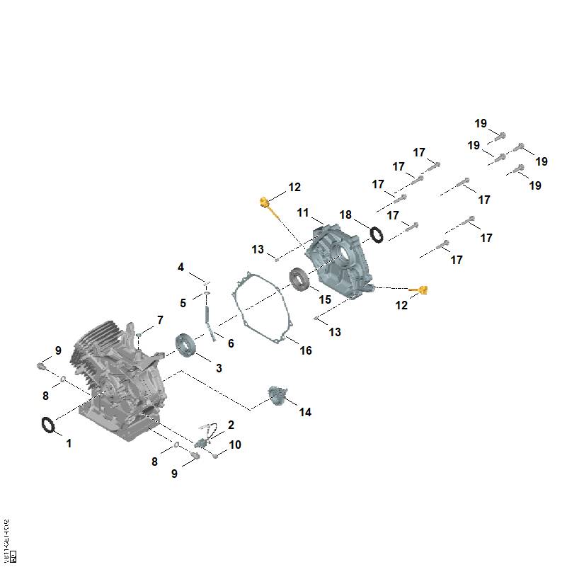 STIHL Gasket OEM 00040290503 technical drawing position 7