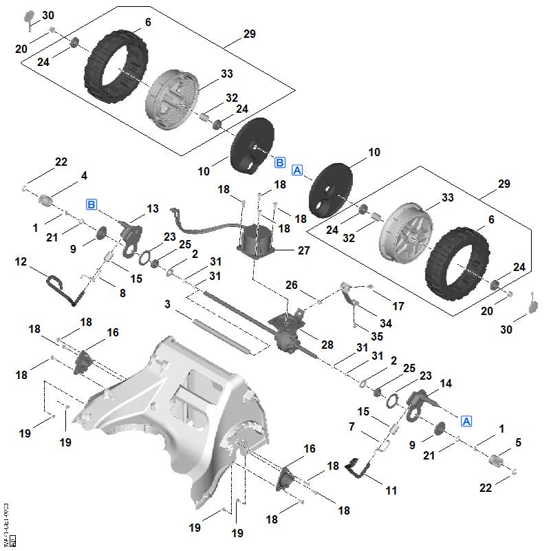 STIHL Freewheel key OEM 00007048300 technical drawing position 1