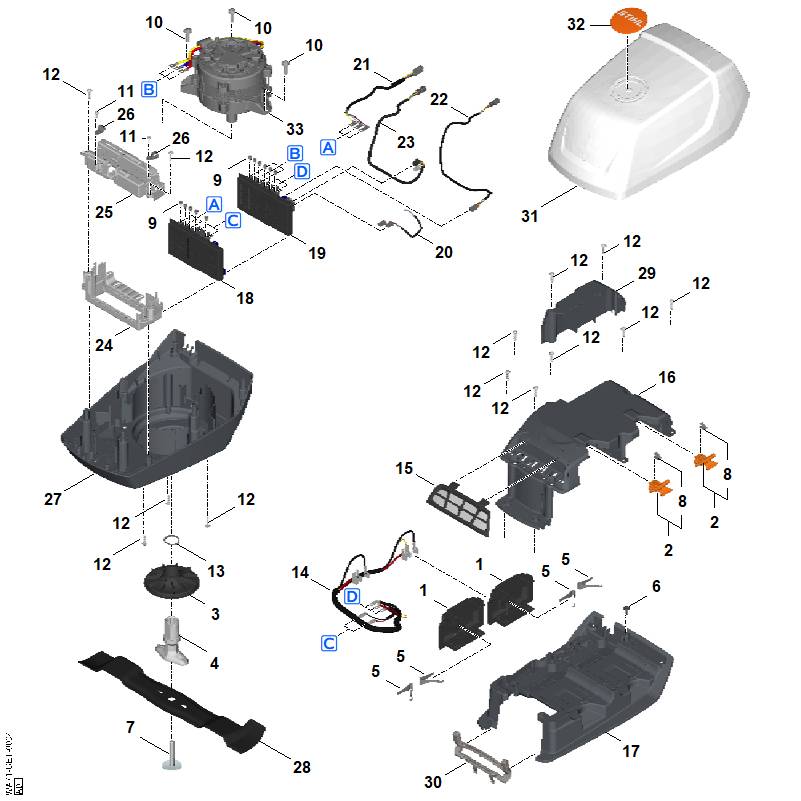 STIHL Spring OEM 00007080800 technical drawing position 5