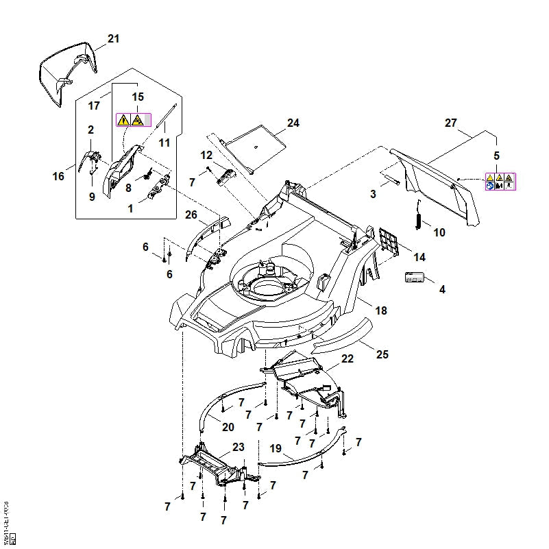 STIHL Support OEM 00007045401 technical drawing position 1