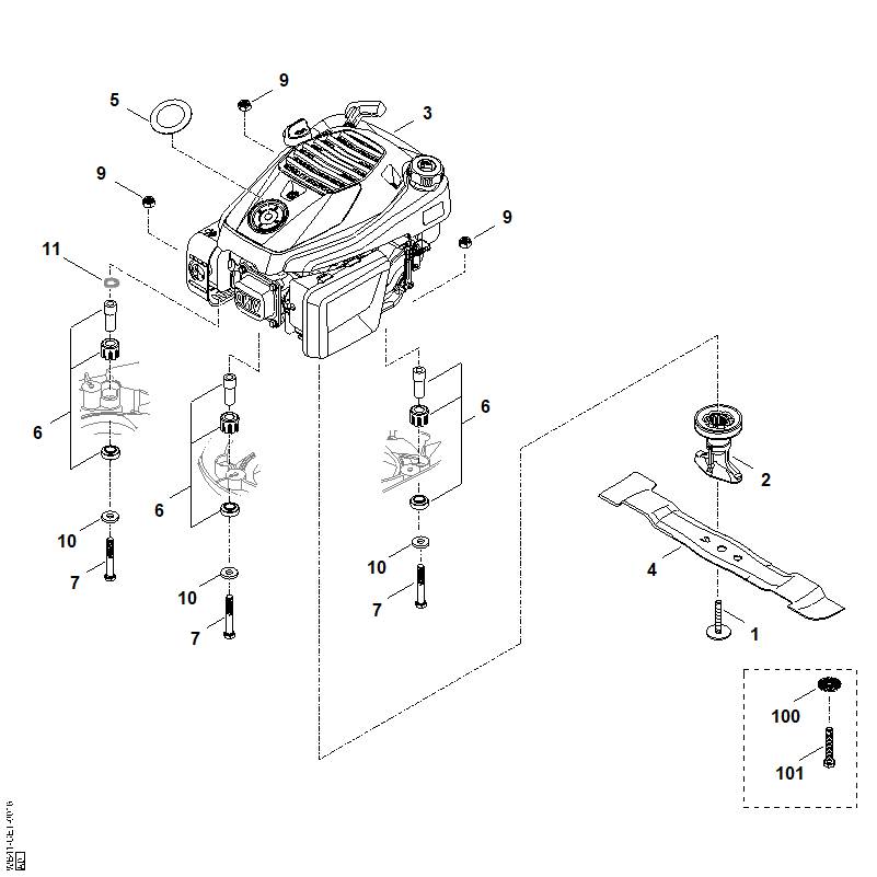 STIHL Screw OEM 00009513504 technical drawing position 101